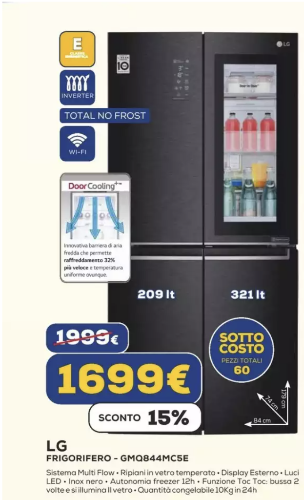 Scopri i migliori frigoriferi in offerta Euronics LG